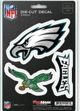 Lot of Five - New NFL Philadelphia Eagles ProMark Die-Cut Decal Stickers 3-Pack