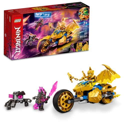 LEGO NINJAGO Jay’s Thunder Dragon EVO 71760 - Toy Figure and Viper Snake  Set with Minifigures, Collectible Speed Mission Banner, Ninja Battle