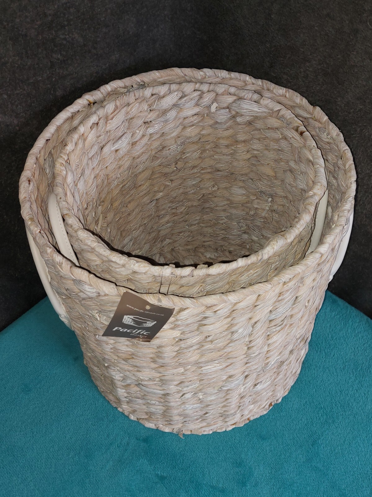 Set of 2 hyacinth laundry baskets eBay