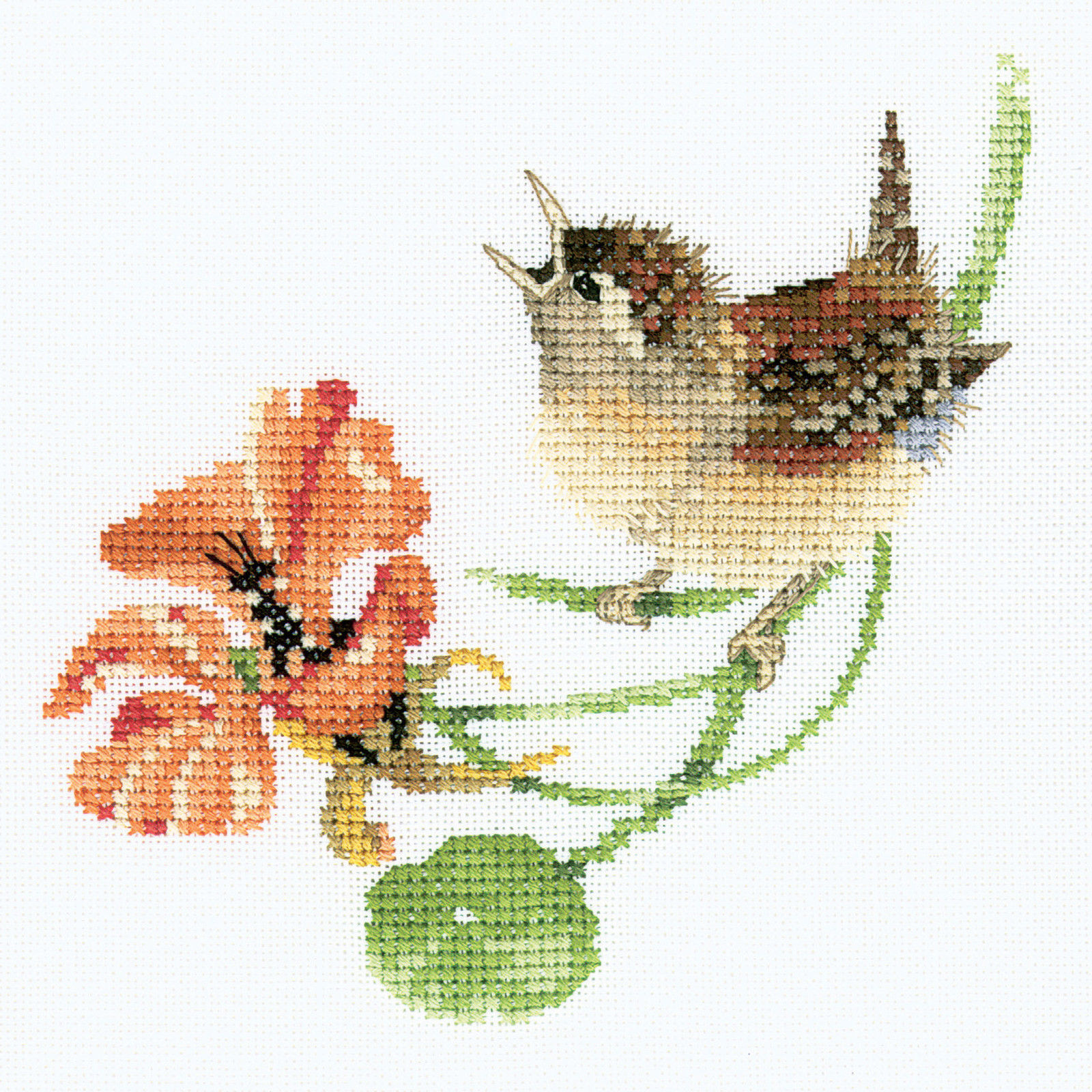 Heritage Crafts Cross Stitch Kit - Simply Wren