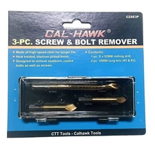 Cal-Hawk 3-Pc Screw and Bolt Remover Kit, CZSE3P