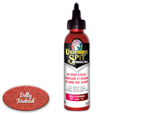 UNICORN SPIT SPARKLING Glaze Gel Stain Paint Tint Sparkle DOLLY FIREBIRD RED - Picture 1 of 1