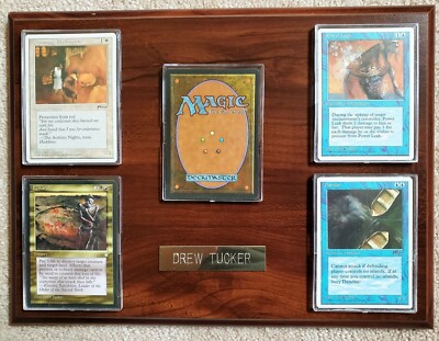 Magic the Gathering MTG 5 CARD WOODEN ARTIST ART PLAQUE Drew Tucker | eBay