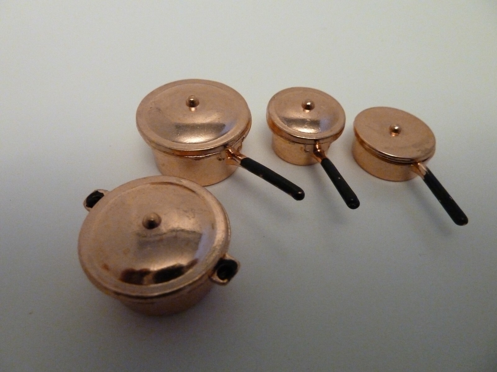 Dolls House Saucepans & Pot Copper Kitchen Accessory Miniature 112th