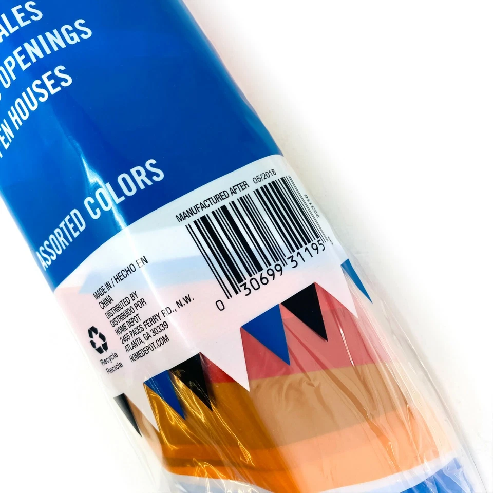 39 banderas banderines multicolores Everbilt en forma de V 10-1/2 x 18 pulgadas 50 pies de largo 22 banderas Foto 3 de 4