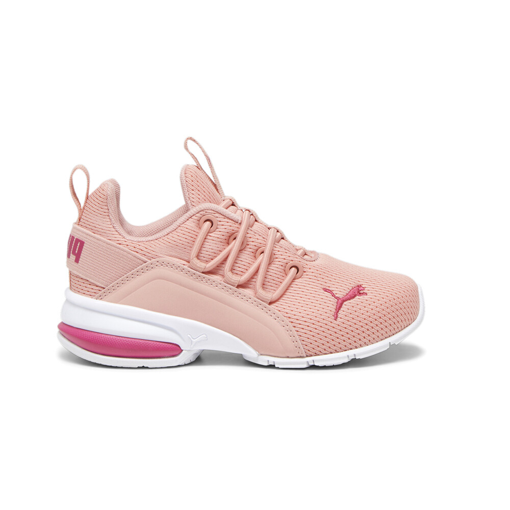 Молодежные розовые кроссовки Puma Axelion Mesh на шнуровке для девочек Повседневная обувь 19428622