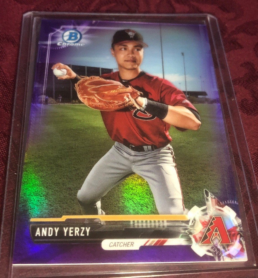 Andy Yerzy 2017 Bowman Chrome Prospects Purple Refractor #d / 250