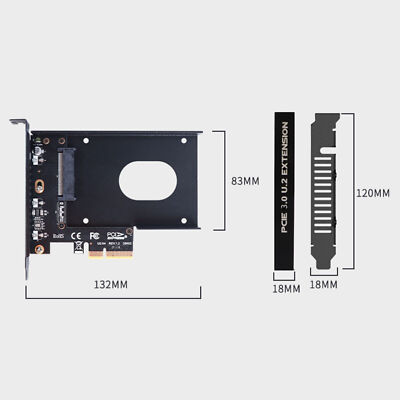 U.2 to PCIe Adapter Card PCI-E 4.0 X4 to 2.5 In U.2 SFF-8639 SSD Converter US