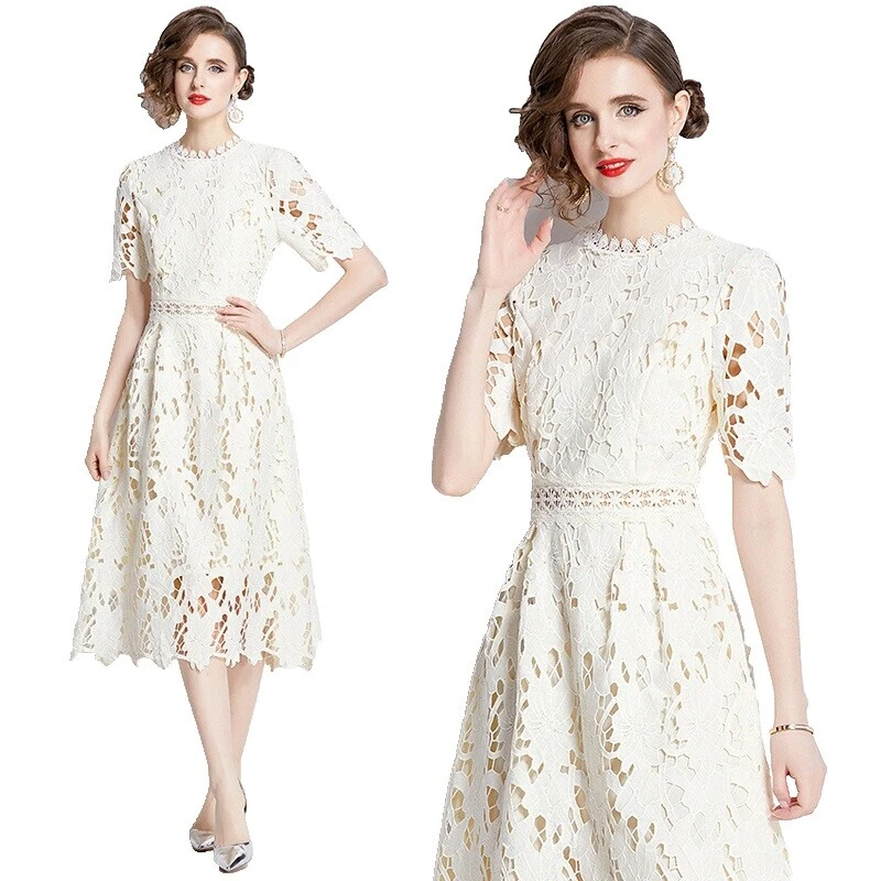 Vestidos de flores de seda de ganchillo para De mujer