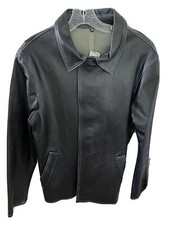 Jitrois Skin Jeans Vintage Dark Blue Goat Skin Leather Jacket Size 40