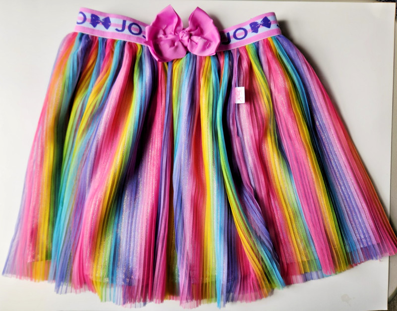 JoJo Siwa RAINBOW TULLE SKIRT TUTU Size medium 7-8 FULLY LINED
