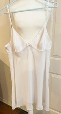 Victorias Secret White Chiffon Baby Doll Nitey Size Large