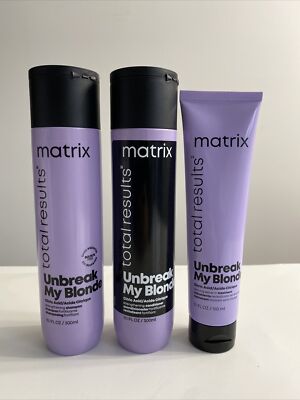 Matrix Total Result Unbreak My Blonde Shampoo & Conditioner 10.1 Oz, Leave In