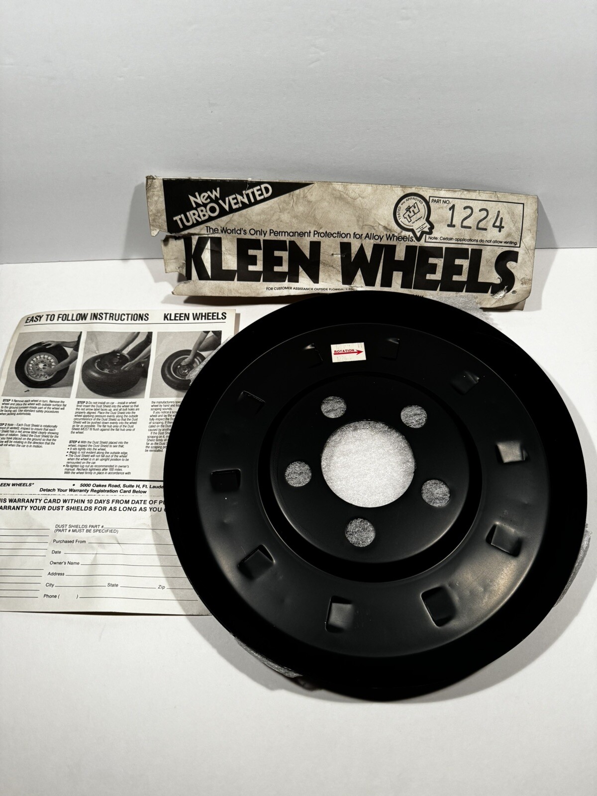 Vintage NOS KLEEN WHEELS Brake Dust Shields 1985 1986 190E 190D W201 15
