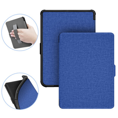 For Kobo Clara HD 2018 6'' Smart Folio Cover E-book Reader Case With Hand Strap