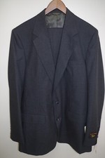 C11 NWT JOHN WEITZ MENS CHARCOAL GRAY SUIT WOOL BLEND 44 x 39 X LG USA MADE