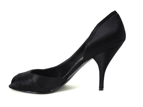 Nine West Women's Ginottao D'Orsay Pumps Black Satin Size 11 M - Picture 2 of 5