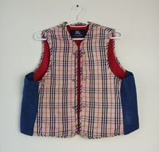 Burberry Kids Check Lined Vest 12 years