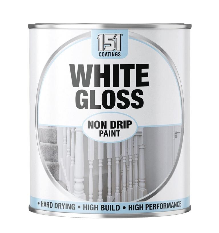 151 Wood Metal Brick Plastic Interior Exterior Non-Drip Gloss Paint 300ml WHITE