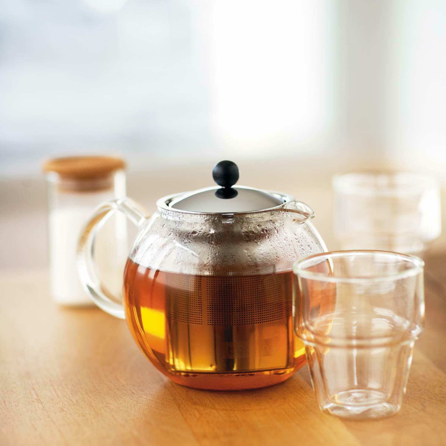 Bodum Assam Glass Tea Press with Stainless Steel Filter 17-Ounce 1807-16