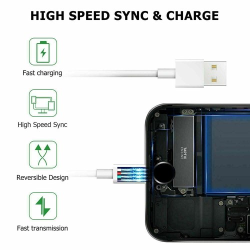 100pcs Foxconn Original 1M USB Cable fast charging For Apple iPhone 6s 7 Plus 8 - Picture 6 of 12