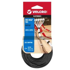 Cable Ties Velcro 50 Pc Reusable 8"x1/2" Wire Office Organization Bundle Straps