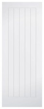 Image of Geneva Cottage White Primed Solid Core Door 1981 x 762mm - White