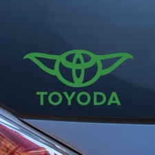 Toyoda Green Vinyl Decal Funny Bumper Sticker Laptop Car Truck Toyota