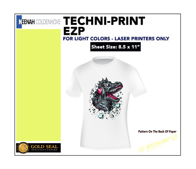 Techni-Print EZP Laser Heat Transfer Paper for Light Colors 8.5x11 - 100 Sheets
