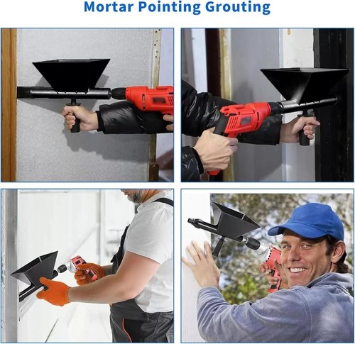 Zement Beton Sprayer Fugenpistole Mörtelpresse Tool Für Elektrisch Bohrmaschine - Foto 12 di 13