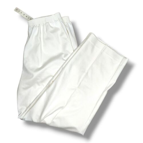 Alfred Dunner Proportioned Short Stretch Pants Sz 12 White Elastic Waist Pull-On - Picture 1 of 7