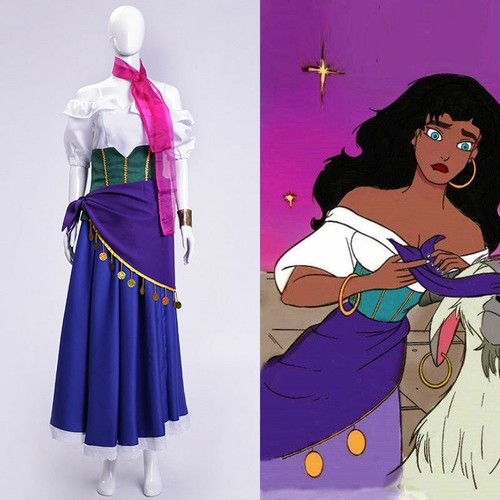 The Hunchback Of Notre Dame Esmeralda Cosplay Costume Dress Outfit Halloween  - Afbeelding 1 van 3