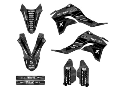 2020-2023 KLX 300 R APACHE Grey Senge Graphics Kit Compatible with