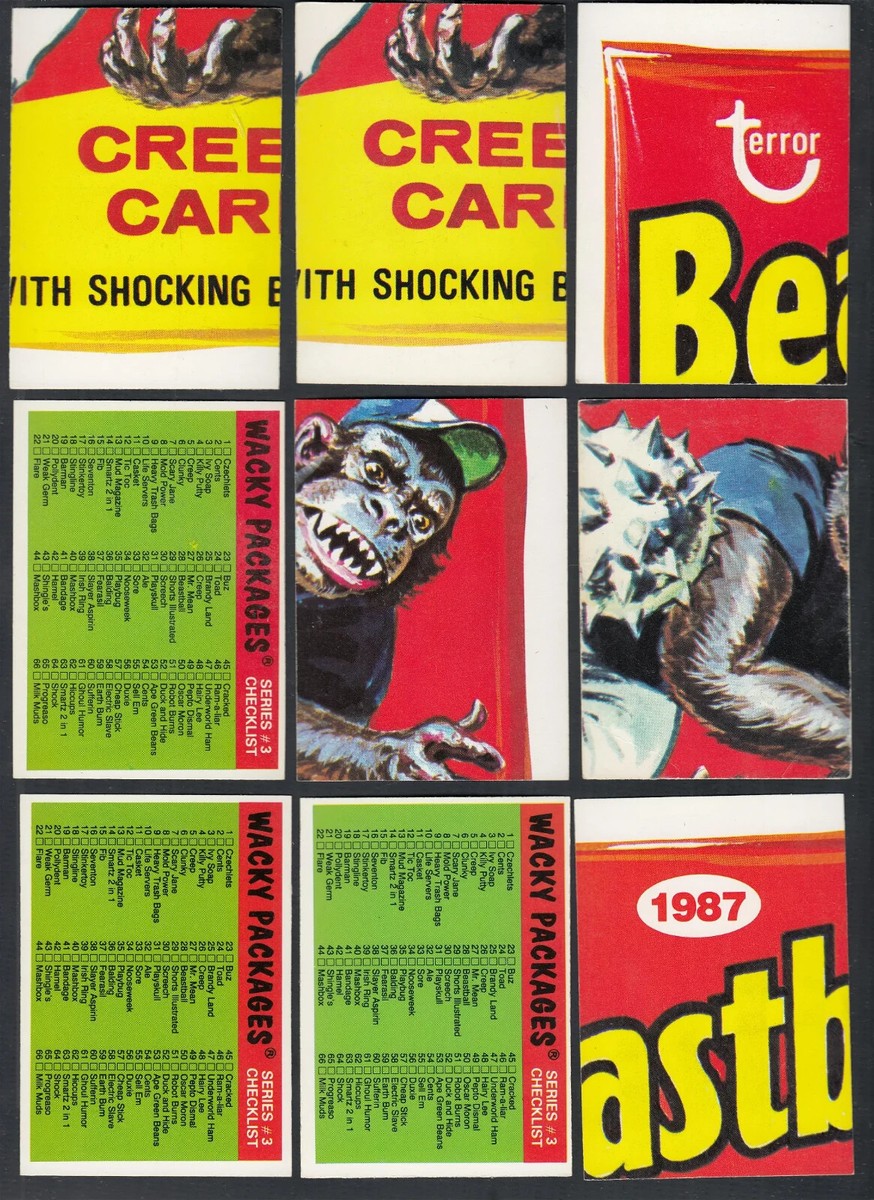 Vintage 1987 O-Pee-Chee OPC Topps WACKY PACKAGES Lot of 80 - Rare