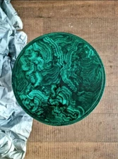 Malachite Stone Coffee Table Top, Stone Side Table, Handmade Home Patio Decors