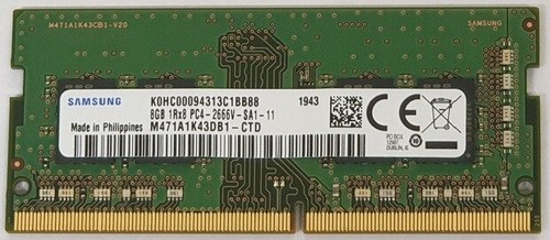Samsung 8GB DDR4 PC4-21300, 2666MHZ, 260 PIN SODIMM 1.2V CL 19 laptop ram memory - Picture 1 of 1