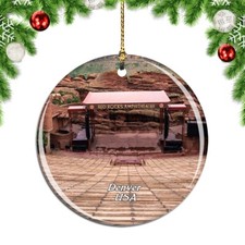 USA America Red Rocks Amphitheatre Denve Christmas ornament city travel souvenir