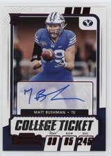 2021 Panini Contenders Draft Picks College Game Ticket Red Matt Bushman Auto ng3