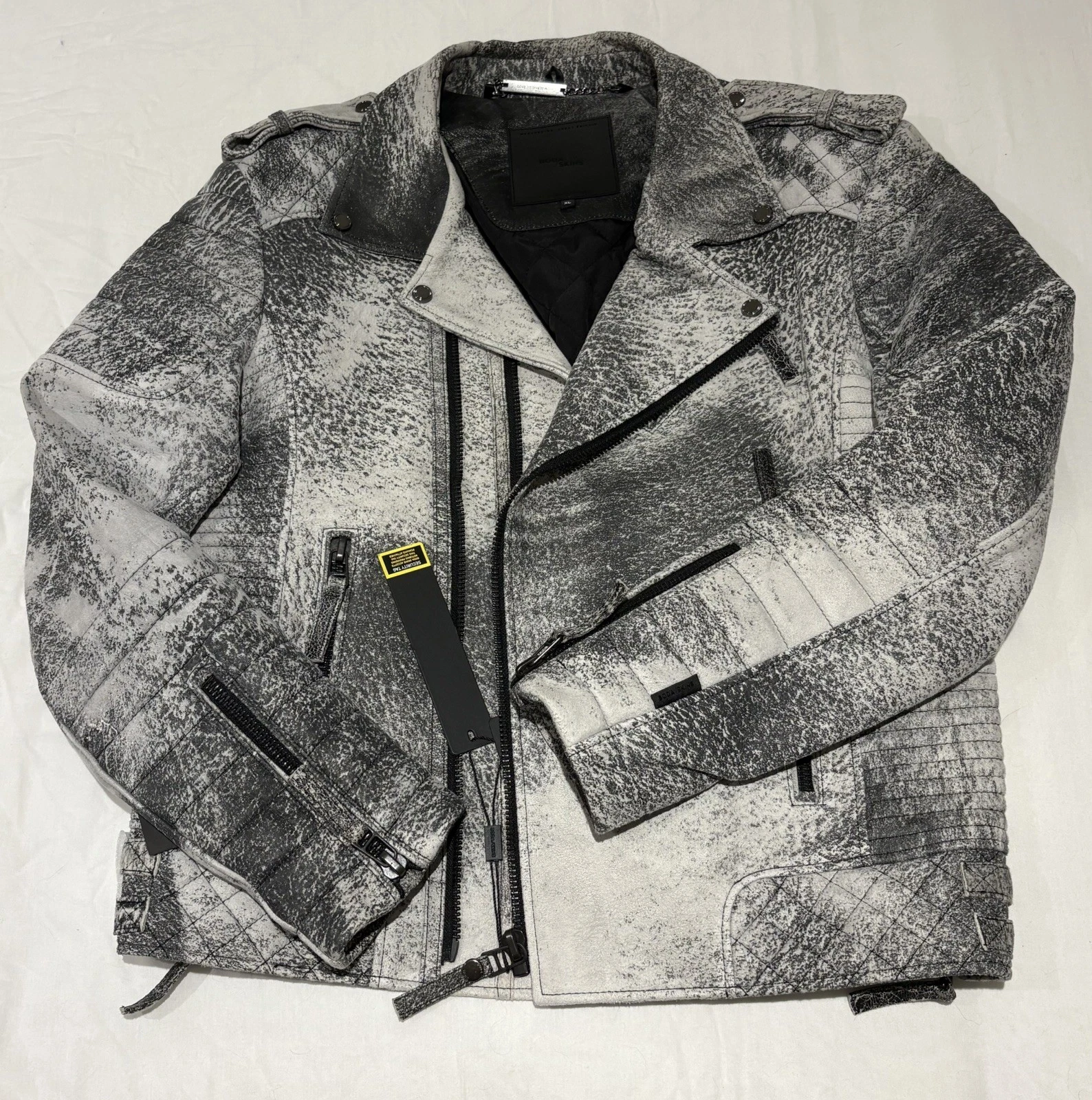 Boda Skins Men’s Kay Michaels Storm Suede Biker Jacket In XL - New With Tags