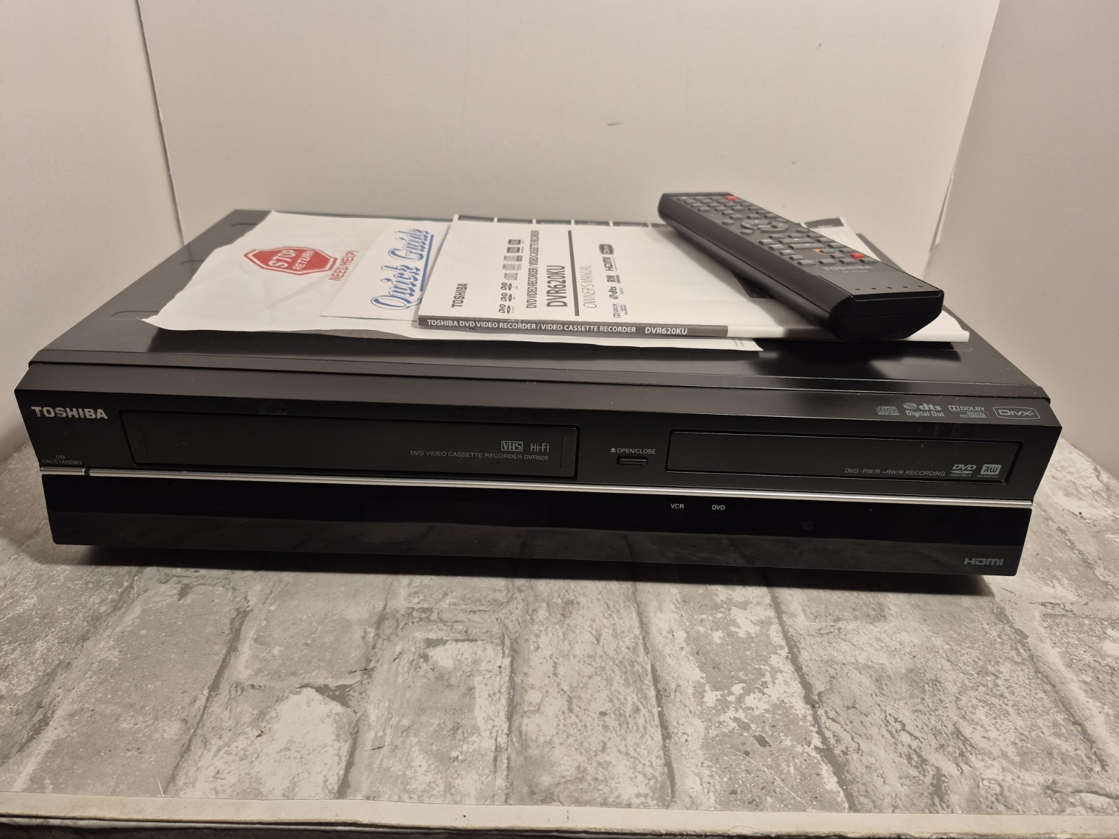 Toshiba DVR620KU DVD VHS Recorder VCR Combo Player HDMI 1080p PARTS/REPAIR ONLY