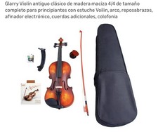 Glarry 4/4 Acoustic Brown Violin w/ Shoulder Rest, Tuner, Case, Strings