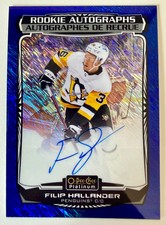 2022 O-Pee-Chee Platinum Filip Hallander Blue Traxx Rookie