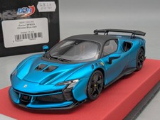 Modellautos 1:43 BBR Concept43 Ferrari SF90XX Chrome Blue Matt Ltd 07/15 OVP