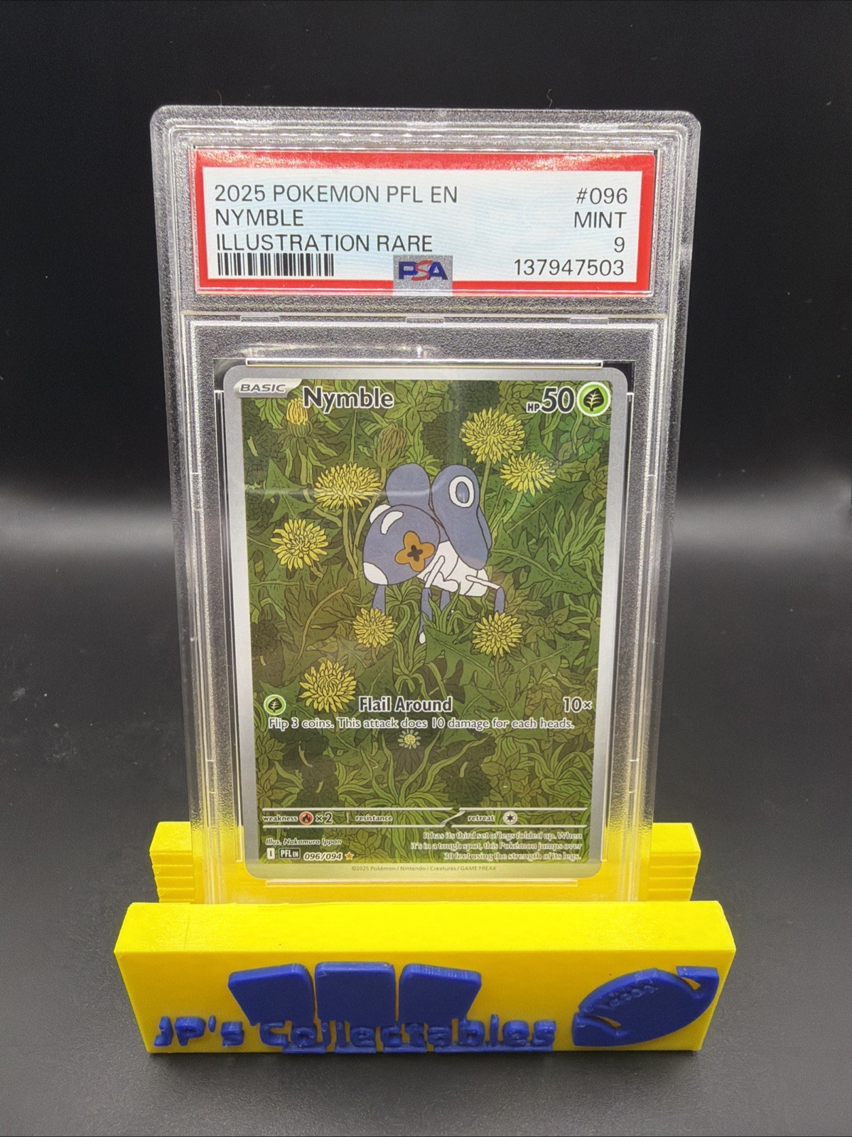 2025 POKEMON PFL EN-PHANTASMAL FLAMES #096 NYMBLE ILLUSTRATION RARE PSA 9