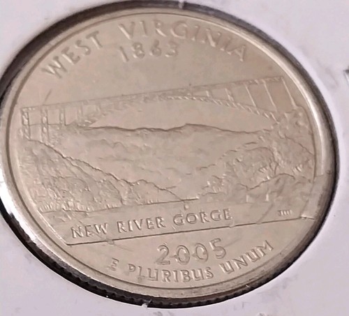 2005 P West Virginia State Quarter Reverse Cud Die Break Mint Error Coin - Picture 7 of 13