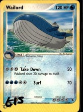 Wailord Reverse Holo Holo Rare Ruby and Sapphire 14/109 NM
