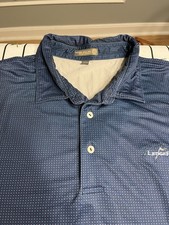 Peter Millar Summer Comfort Blue All Over Print Ledgerock Golf Polo Shirt XXL