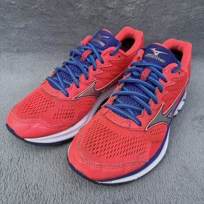 Mizuno Wave Rider 20 Laufschuhe Damen UK 4,5 rot blau