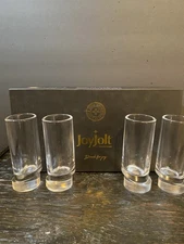 JOYJOLT 4 Octagon Shot Glasses Aqua Vitae Collection UPC 850011415214