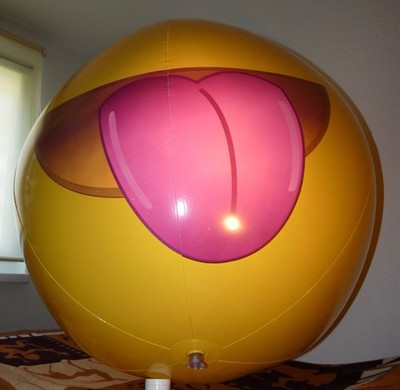 1 Seltener Wasserball dicht aufblasbar Emoji Smiley Universum Coconut Floats RAR